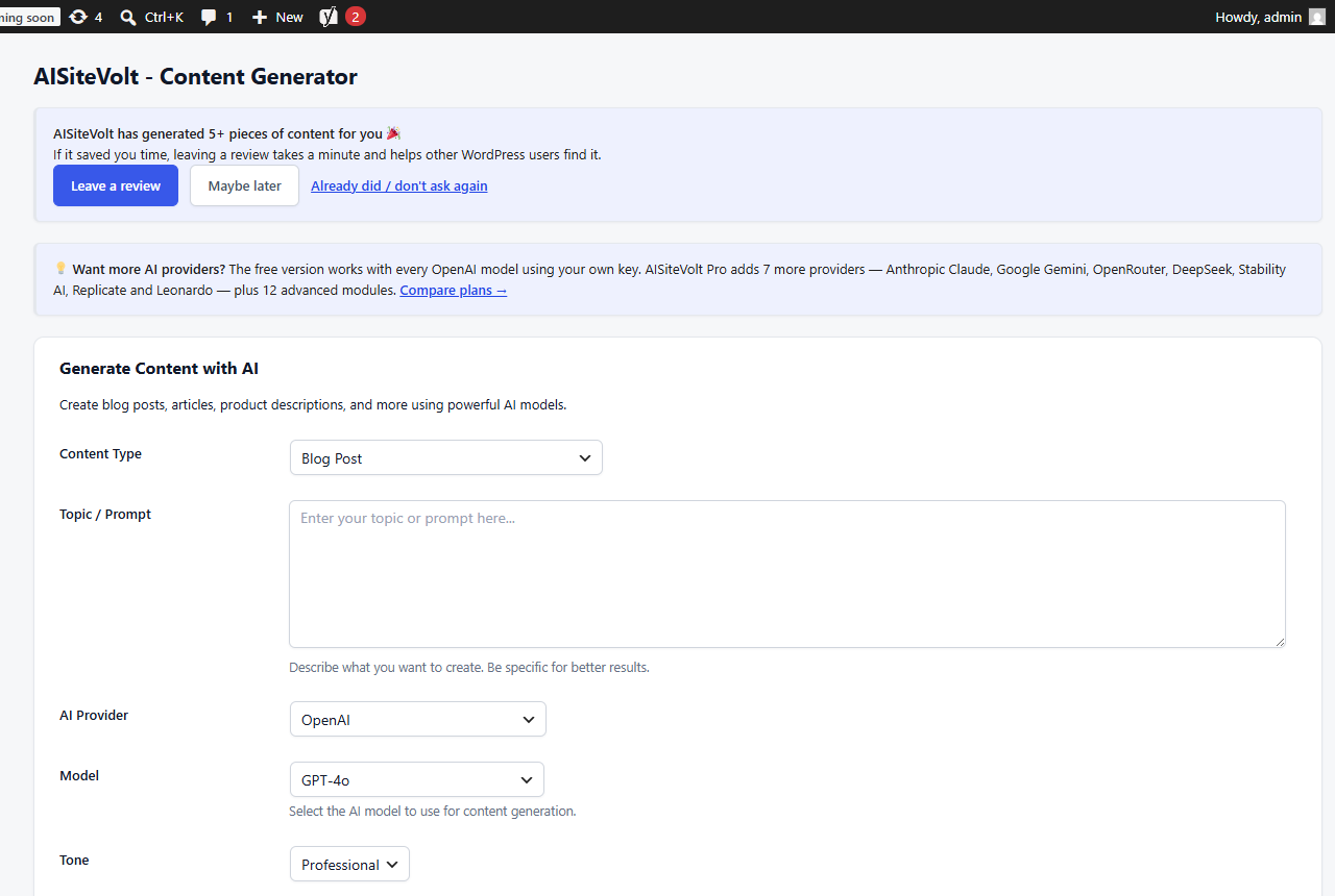 Full blog posts from a topic